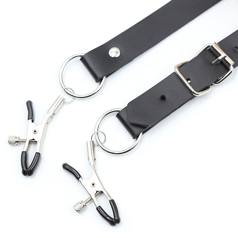 Ohmama Fetish-Morsetti per clitoride con cinghie per le gambe · Accessori BDSM (immagine 5)