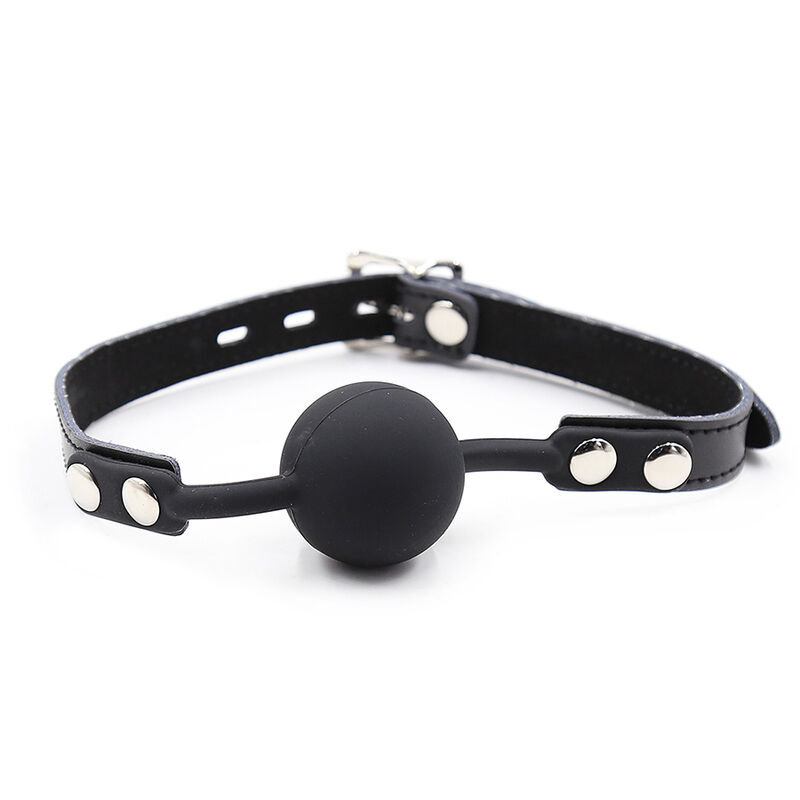 Ohmama Fetish-Ball Gag in Silicone con cinturino in imitazione di pelle 8 Ohmama Fetish-Ball Gag in Silicone con cinturino in imitazione di pelle · Bondage & Manette (imaginea 8)