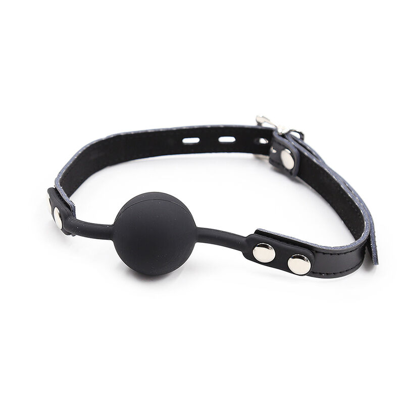Ohmama Fetish-Ball Gag in Silicone con cinturino in imitazione di pelle 7 Ohmama Fetish-Ball Gag in Silicone con cinturino in imitazione di pelle · Bondage & Manette (imaginea 7)
