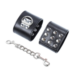 Ohmama Fetish-Manette per polso con chiusura a scatto, metallo
