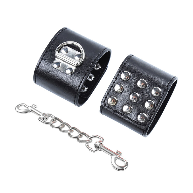 Ohmama Fetish-Manette per polso con chiusura a scatto, metallo