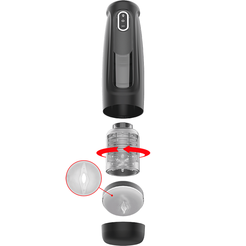 Jamyjob-Tornado 360 Rotate Tech Stroker-ricaricabile, USB · Masturbatori (immagine 7)