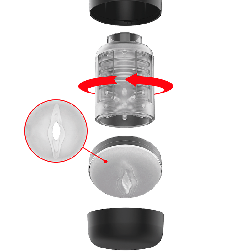 Jamyjob-Tornado 360 Rotate Tech Stroker-ricaricabile, USB · Masturbatori (immagine 2)