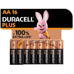 Duracell-Plus Power-100 Batterie Alcaline Aa LR6, 16 Unità