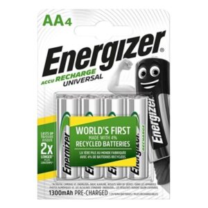 Energizer-Batterie ricaricabili universali HR6 Aa 1300mAh 4 unità