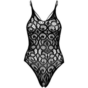 Leg Avenue-Corpo Pizzo Scroll senza cuciture - Nero · Lingerie sexy donna (immagine 2)