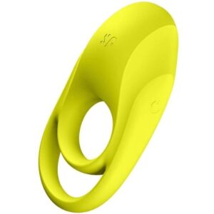 Satisfyer Ring-Spettacolare Duo Ring Vibrator Giallo-Silicone, 12
