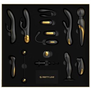 High Tech-Queens Luxury Collection Kit Deluxe Nero — PRETTY LOVE · Giocattoli anali