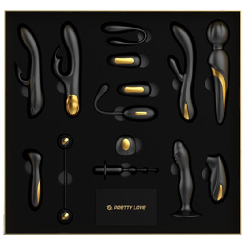 High Tech-Queens Luxury Collection Kit Deluxe Nero — PRETTY LOVE · Giocattoli anali