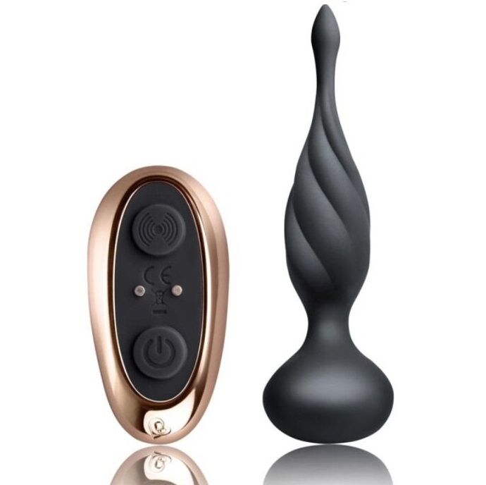 Rocks-Off-Discover Stimolatore anale, Nero-Silicone, 10 velocità