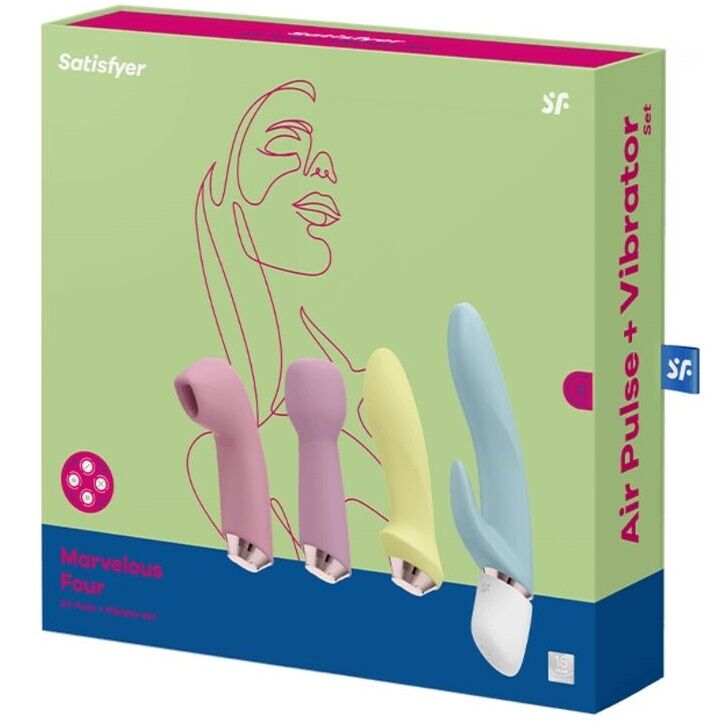 Satisfyer Vibrator-Marvelous Four Set con Vibratore e Aria 2 Satisfyer Vibrator-Marvelous Four Set con Vibratore e Aria · Kit di giocattoli (imaginea 2)