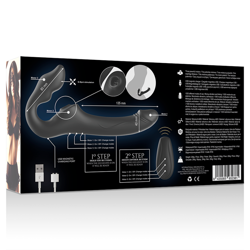 Ibiza Technology Vibratore senza spalline con telecomando a 3 motori 9 Ibiza Technology Vibratore senza spalline con telecomando a 3 motori · Strap-on & Imbracature (imaginea 9)