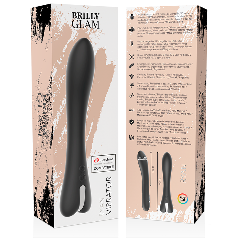 Brilly Glam-Ryan Vibrator + Watchme Telecomando-Silicone, 10 velocità · Vibratori (imaginea 8)