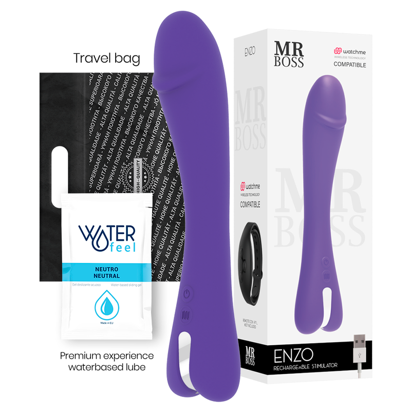 Mr. Boss-Enzo Vibrator + Watchme Telecomando senza fili-Silicone 2 Mr. Boss-Enzo Vibrator + Watchme Telecomando senza fili-Silicone · Vibratori (imaginea 2)