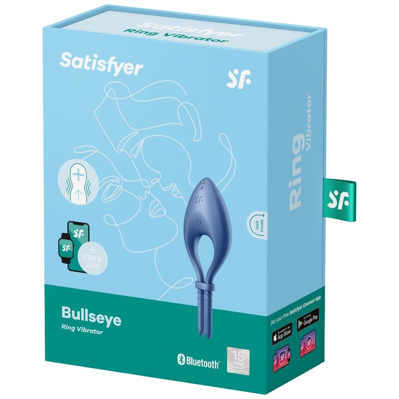 Satisfyer Ring-Bullseye Anello Vibratore con App, Silicone · Anelli & Guaine per pene (immagine 3)