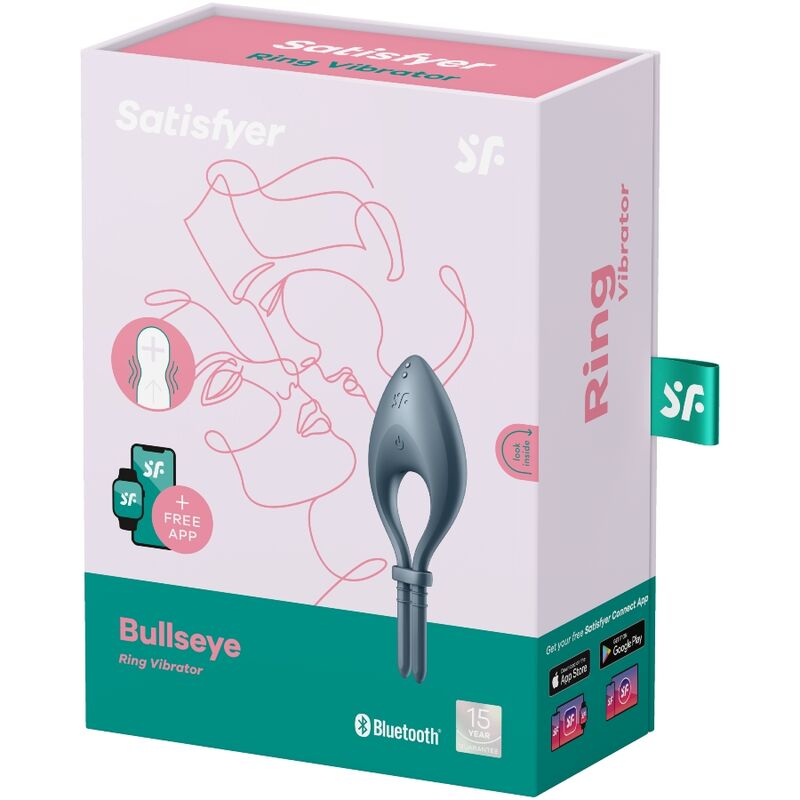 Satisfyer Ring-Bullseye Anello Vibratore con App, Silicone · Anelli & Guaine per pene (immagine 6)