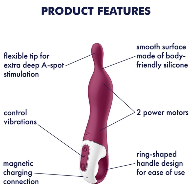 Satisfyer-Vibratore Punto A-Mazing 1 Silicone Berry 2 Satisfyer-Vibratore Punto A-Mazing 1 Silicone Berry · Vibratori (imaginea 2)