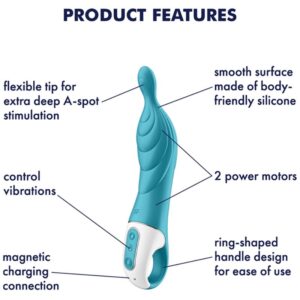 Satisfyer Vibrator-Amazing 2 A-spot Vibromassaggio Turchese-Silicone · Vibratori (immagine 4)