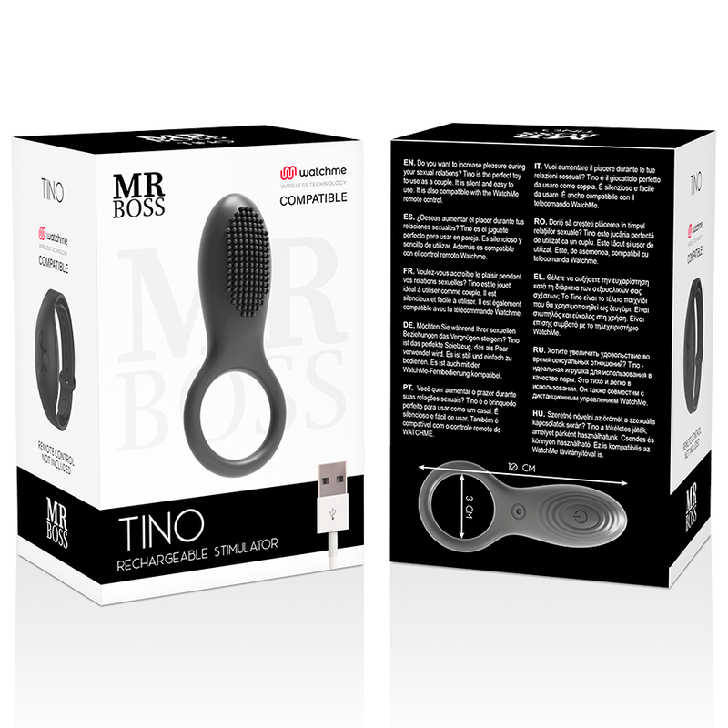 Mr. Boss-Tino Anello Stimolante + Telecomando Watchme-Silicone, 10 2 Mr. Boss-Tino Anello Stimolante + Telecomando Watchme-Silicone, 10 · Vibratori (imaginea 2)