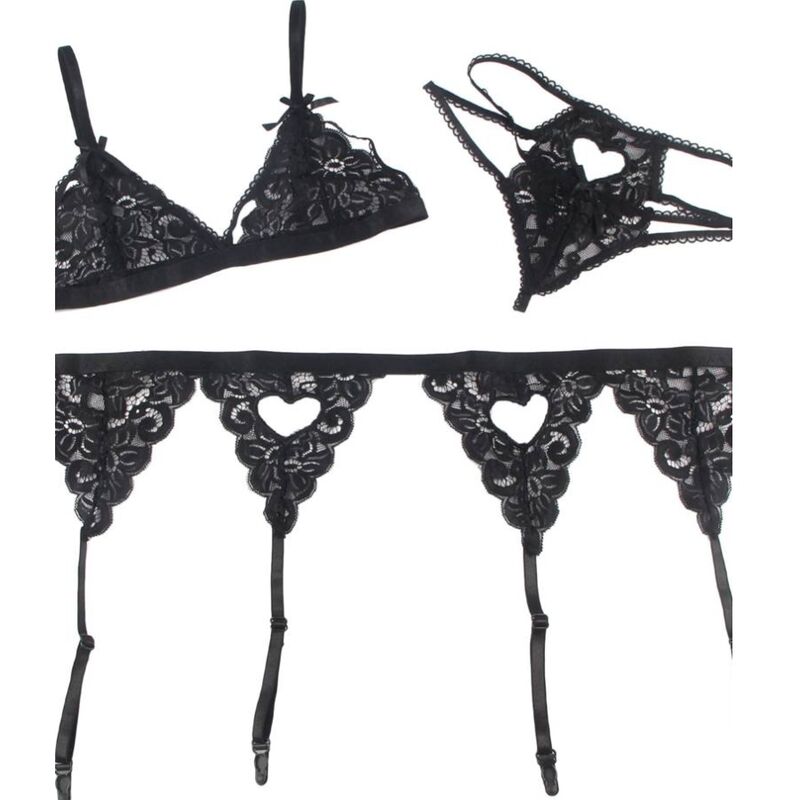 Subblime-Set 3 Parti Reggiseno + Giarrettiera + Tanga · Lingerie spicy & Bodystocking (imaginea 8)