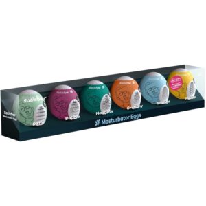 Satisfyer Eggs-Set 6 Uova Masturbatrici Eggcited Hydro-active-TPE 4 Satisfyer Eggs-Set 6 Uova Masturbatrici Eggcited Hydro-active-TPE · Kit di giocattoli (imaginea 2)