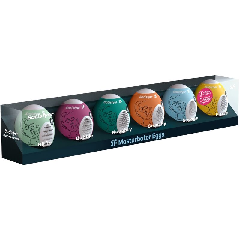 Satisfyer Eggs-Set 6 Uova Masturbatrici Eggcited Hydro-active-TPE 2 Satisfyer Eggs-Set 6 Uova Masturbatrici Eggcited Hydro-active-TPE · Kit di giocattoli (imaginea 2)