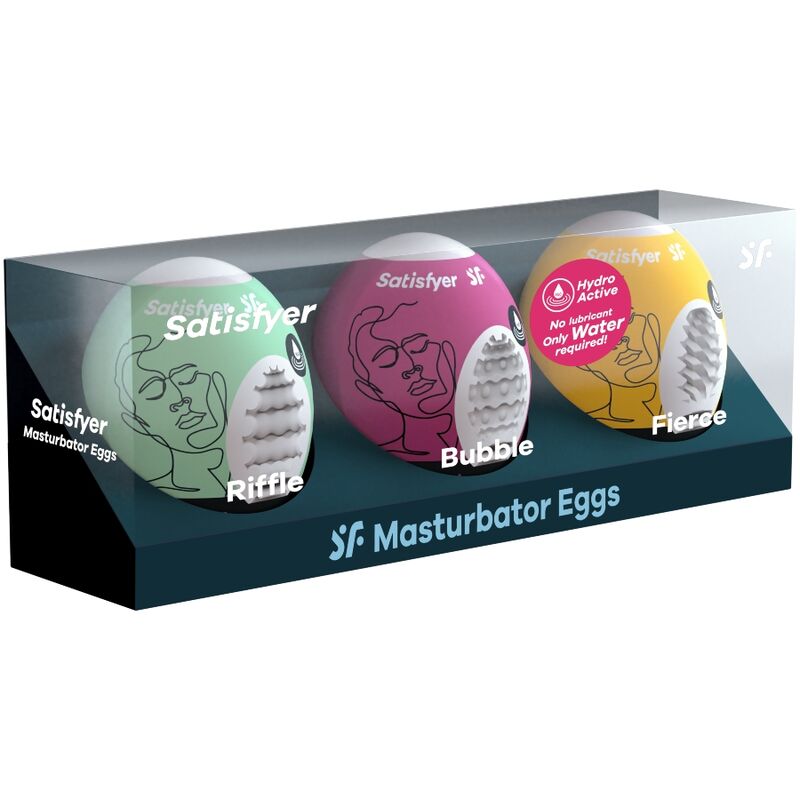 Satisfyer Eggs-3 Uova Masturbanti Riffle, Bubble & Fierce-TPE 2 Satisfyer Eggs-3 Uova Masturbanti Riffle, Bubble & Fierce-TPE · Kit di giocattoli (imaginea 2)