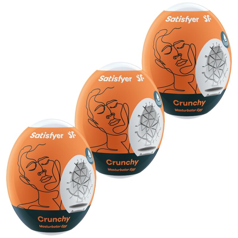Satisfyer Eggs-3 Uova Masturbatrici Crunchy-TPE 1 Satisfyer Eggs-3 Uova Masturbatrici Crunchy-TPE · Kit di giocattoli