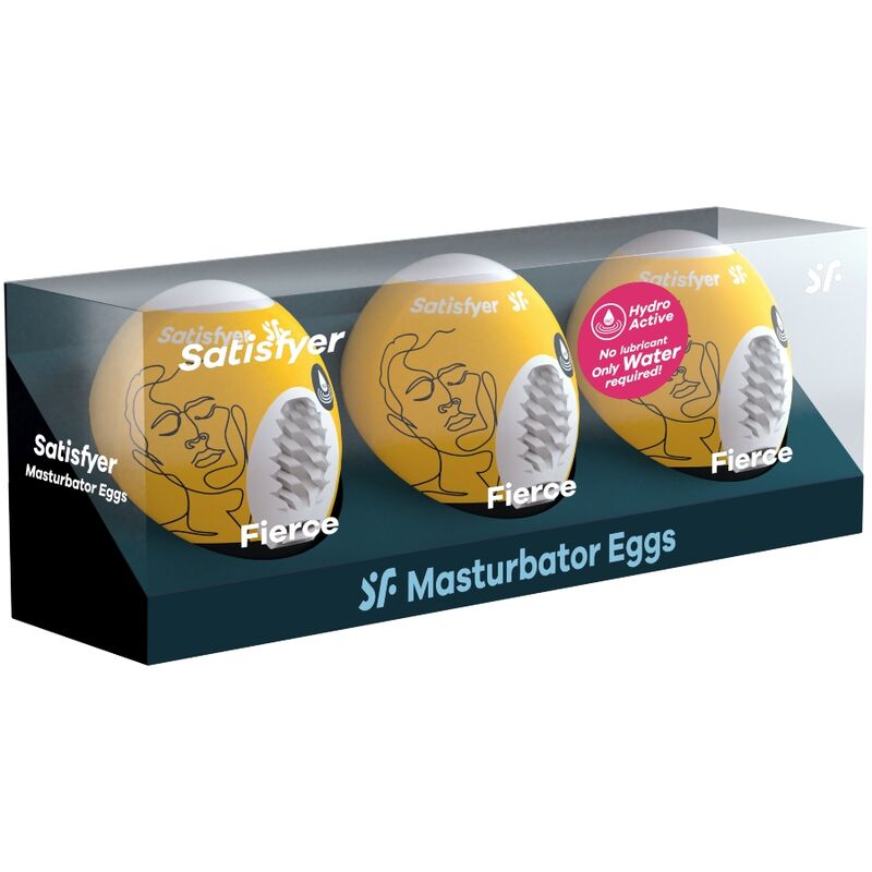 Satisfyer Eggs-Set di 3 Masturbatori Egg Fierce-TPE 2 Satisfyer Eggs-Set di 3 Masturbatori Egg Fierce-TPE · Kit di giocattoli (imaginea 2)