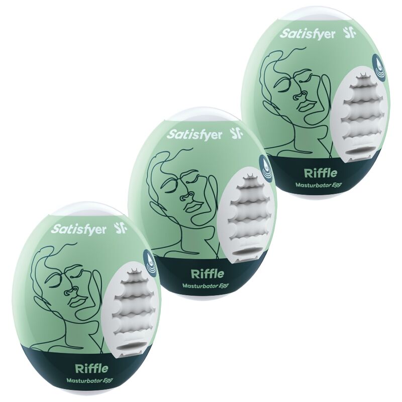 Satisfyer Eggs-3 Uova Masturbanti Riffle-TPE 1 Satisfyer Eggs-3 Uova Masturbanti Riffle-TPE · Kit di giocattoli