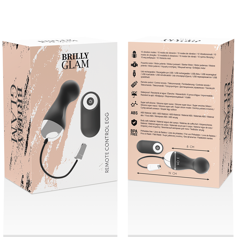 Brilly Glam-Ian Remote Control-Silicone, 10 velocità, Ricaricabile 9 Brilly Glam-Ian Remote Control-Silicone, 10 velocità, Ricaricabile · Vibratori (imaginea 9)