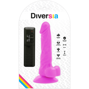 Diversia-Dildo Vibrante Flessibile Viola 18 cm -o- 4 cm-TPE · Vibratori (immagine 6)