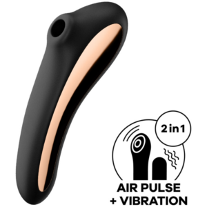 Satisfyer Air Pulse-Dual Kiss Air Pulse Vibrator Nero-Silicone 6 Satisfyer Air Pulse-Dual Kiss Air Pulse Vibrator Nero-Silicone · Vibratori (imaginea 2)