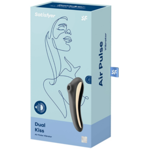 Satisfyer Air Pulse-Dual Kiss Air Pulse Vibrator Nero-Silicone 8 Satisfyer Air Pulse-Dual Kiss Air Pulse Vibrator Nero-Silicone · Vibratori (imaginea 4)
