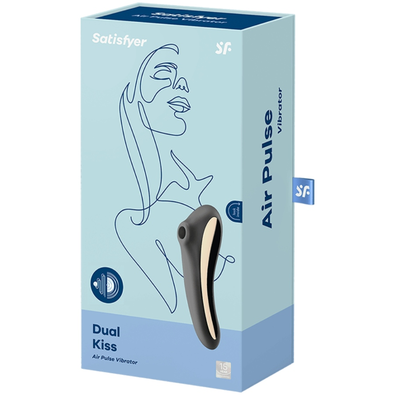 Satisfyer Air Pulse-Dual Kiss Air Pulse Vibrator Nero-Silicone 4 Satisfyer Air Pulse-Dual Kiss Air Pulse Vibrator Nero-Silicone · Vibratori (imaginea 4)