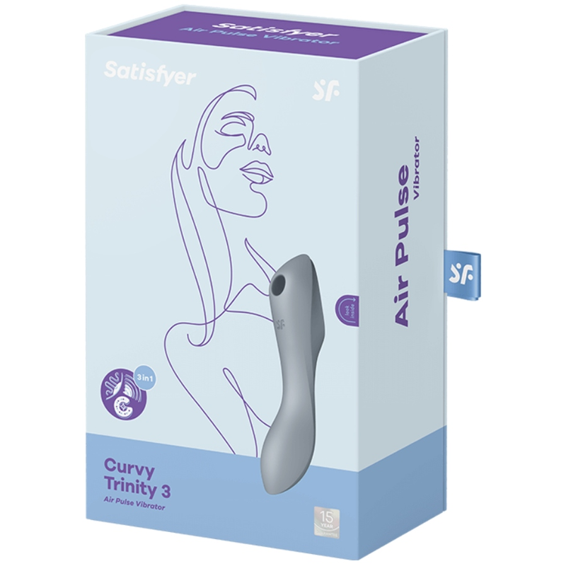 Satisfyer Air Pulse-Curvy Trinity 3 Vibratore ad aria pulsata · Vibratori (imaginea 5)