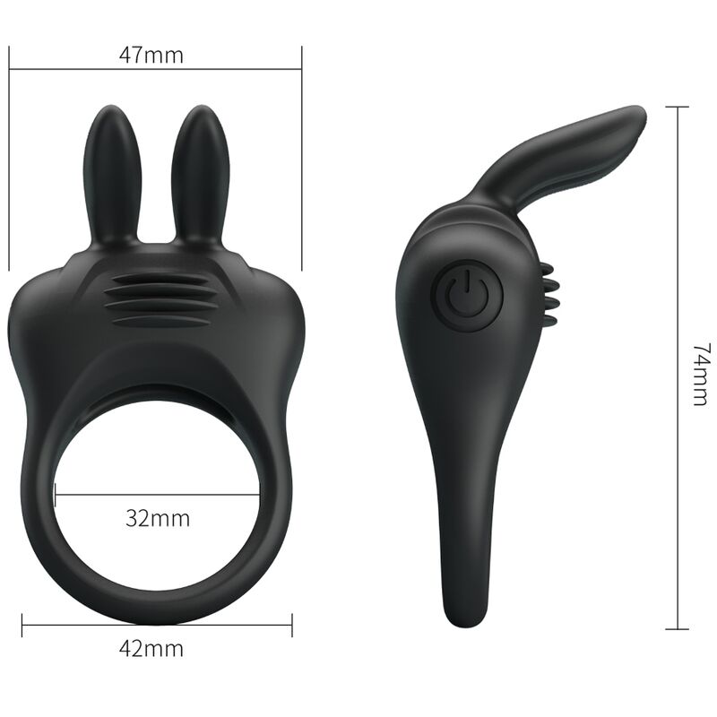 For Him-Davion Rabbit Anello Vibratore per Erezione e Stimolatore 2 For Him-Davion Rabbit Anello Vibratore per Erezione e Stimolatore — PRETTY LOVE · Anelli & Guaine per pene (imaginea 2)