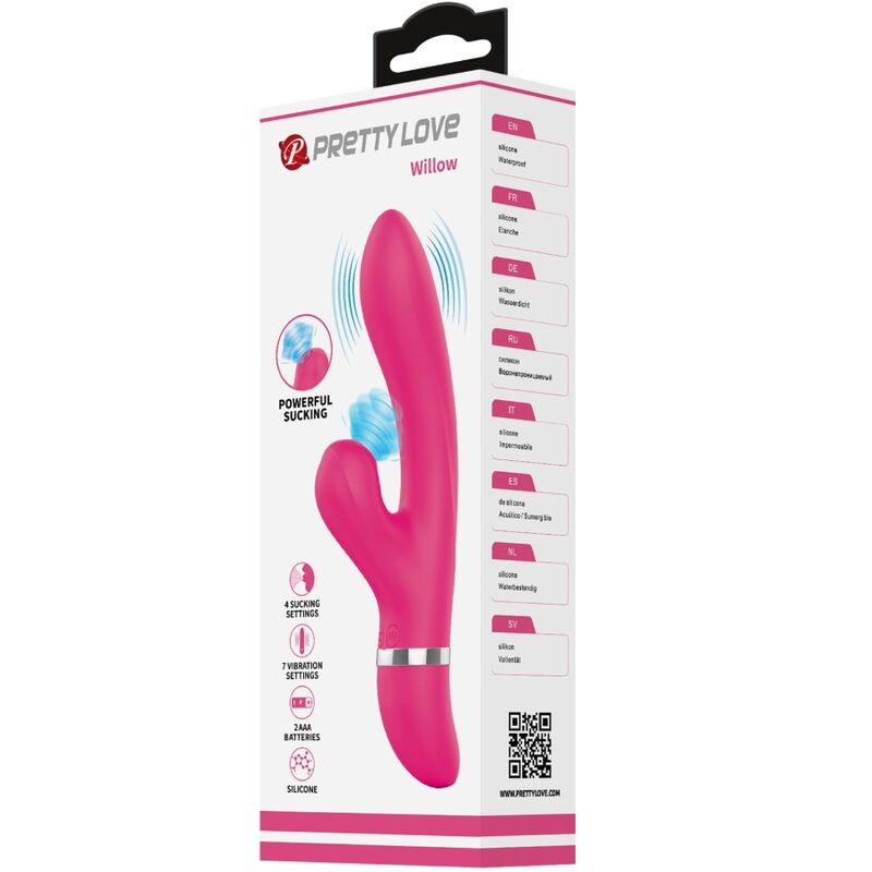 High Tech-Willow Rabbit Vibratore con aspirazione-Silicone, 7 velocità 2 High Tech-Willow Rabbit Vibratore con aspirazione-Silicone, 7 velocità — PRETTY LOVE · Vibratori (imaginea 2)