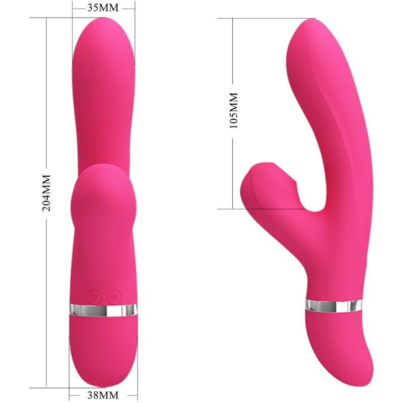High Tech-Willow Rabbit Vibratore con aspirazione-Silicone, 7 velocità 3 High Tech-Willow Rabbit Vibratore con aspirazione-Silicone, 7 velocità — PRETTY LOVE · Vibratori (imaginea 3)