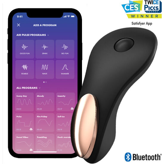 Satisfyer Connect-Piccolo vibratore segreto per Mutandine, Controllo · Giocattoli per coppie