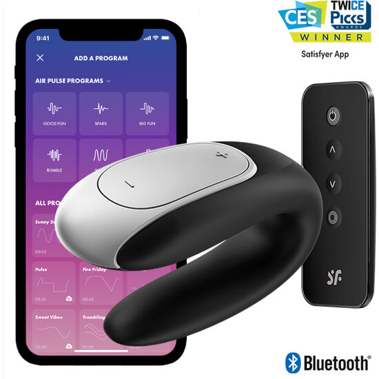 Satisfyer Connect-Double Fun Vibratore per Coppia · Giocattoli per coppie