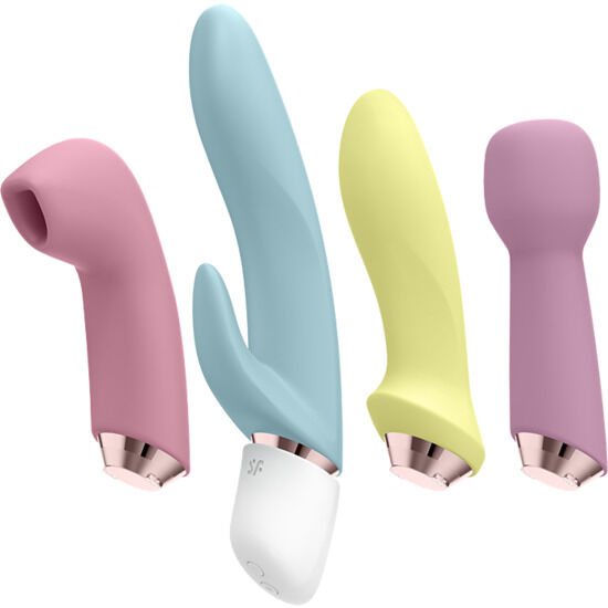 Satisfyer Vibrator-Marvelous Four Set con Vibratore e Aria 1 Satisfyer Vibrator-Marvelous Four Set con Vibratore e Aria · Kit di giocattoli