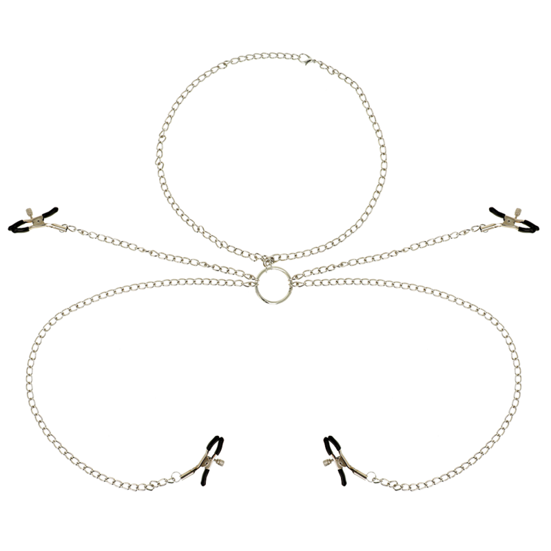 Ohmama Fetish-4 Morsetti per capezzoli a catena 1 Ohmama Fetish-4 Morsetti per capezzoli a catena · Accessori BDSM