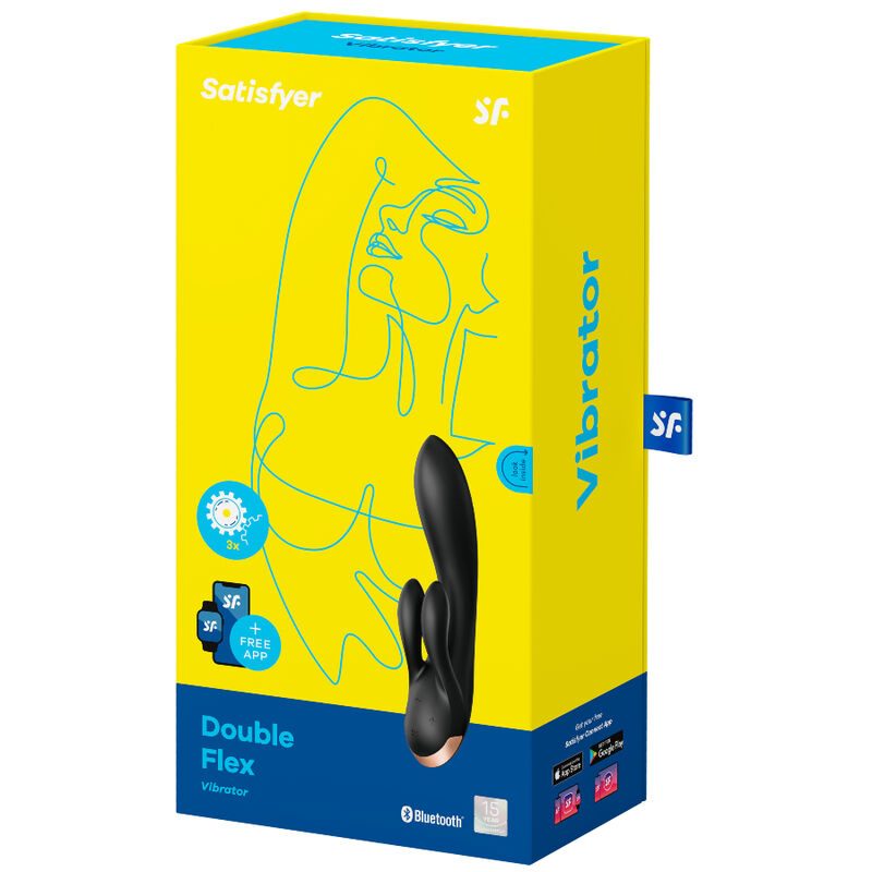 Satisfyer-Double Flex Vibrator App, Silicone 14 Satisfyer-Double Flex Vibrator App, Silicone · Giocattoli per coppie (imaginea 2)
