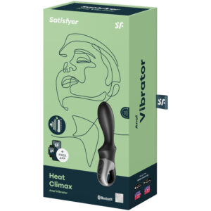 Satisfyer Connect-Calore Climax Vibratore Anale App Black-Silicone · Giocattoli anali (imaginea 3)