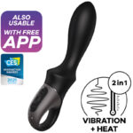 Satisfyer Connect-Calore Climax Vibratore Anale App Black-Silicone · Giocattoli anali