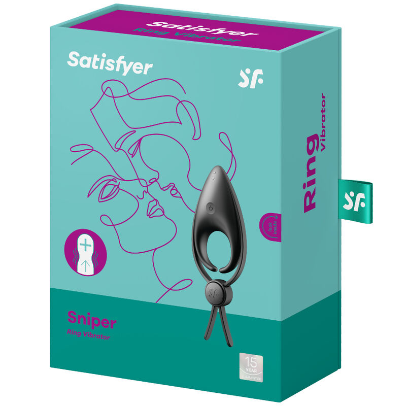 Satisfyer-Sniper Ring Vibrator, Silicone, 12 velocità · Anelli & Guaine per pene (imaginea 2)