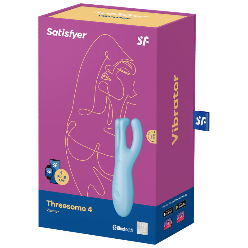Satisfyer-Threesome 4 Vibrator App, Silicone 15 Satisfyer-Threesome 4 Vibrator App, Silicone · Giocattoli per coppie (imaginea 3)