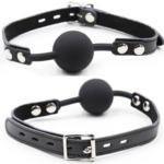 Ohmama Fetish-Ball Gag in Silicone con cinturino in imitazione di pelle · Bondage & Manette