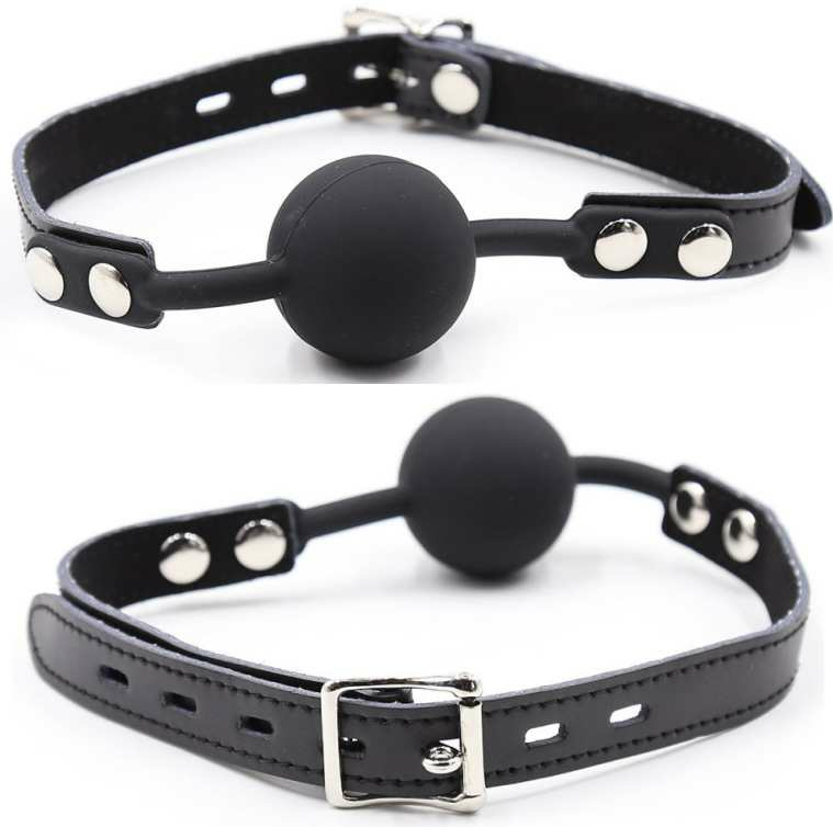 Ohmama Fetish-Ball Gag in Silicone con cinturino in imitazione di pelle 1 Ohmama Fetish-Ball Gag in Silicone con cinturino in imitazione di pelle · Bondage & Manette